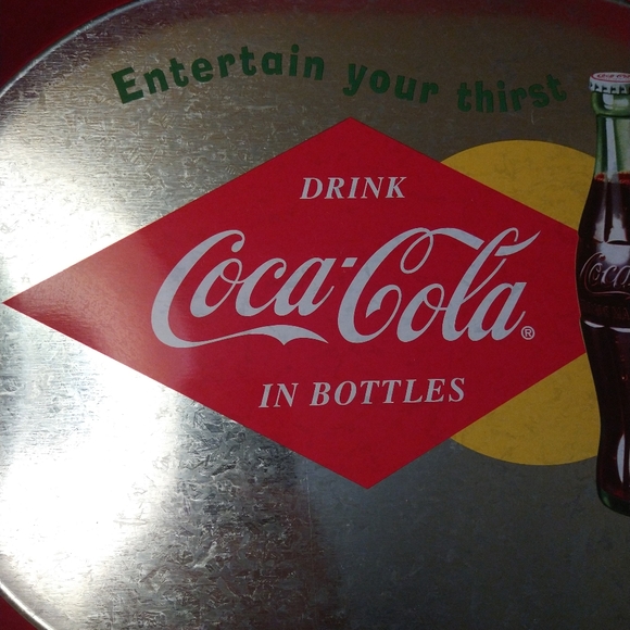 Coca Cola Metal Oval Tray - Picture 2 of 8